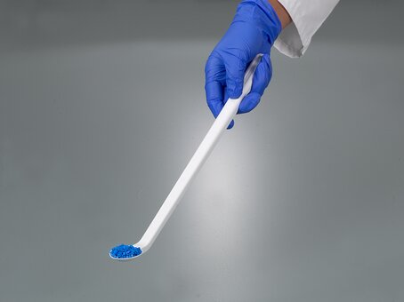 Sampling spoon, long handle, disposable Bio 5 ml weiss